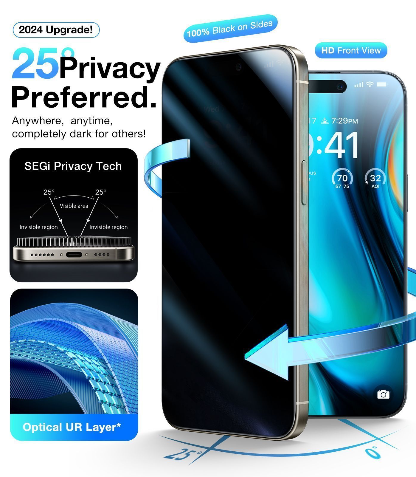 Torras Install Master GlassGo Full Cover Privacy Tempered Glass iPhone 16 Pro Max ΠΡΟΣΤΑΣΙΑ ΟΘΟΝΗΣ TORRAS Torras Install Master GlassGo Full Cover Privacy Tempered Glass iPhone 16 Pro Max - Image 4