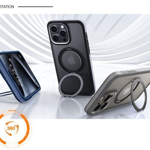 Alternative view of Θήκη Torras Ostand R Fusion MagSafe Kickstand Black iPhone 16 Pro