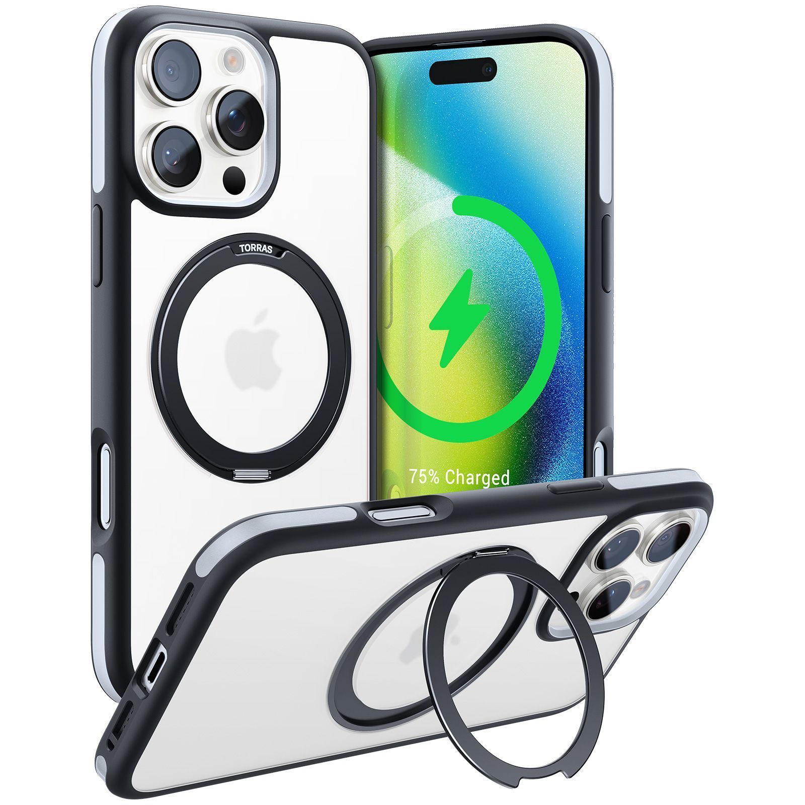 Θήκη Torras Ostand R Fusion MagSafe Kickstand Black iPhone 16 Pro ΘΗΚΕΣ TORRAS Θήκη Torras Ostand R Fusion MagSafe Kickstand Black iPhone 16 Pro - Image 7