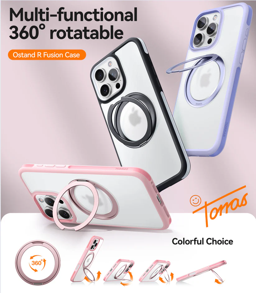 Θήκη Torras Ostand R Fusion MagSafe Kickstand Black iPhone 16 Pro ΘΗΚΕΣ TORRAS Θήκη Torras Ostand R Fusion MagSafe Kickstand Black iPhone 16 Pro - Image 5