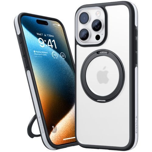 Θήκη Torras Ostand R Fusion MagSafe Kickstand Black iPhone 16 Pro ΘΗΚΕΣ TORRAS Θήκη Torras Ostand R Fusion MagSafe Kickstand Black iPhone 16 Pro