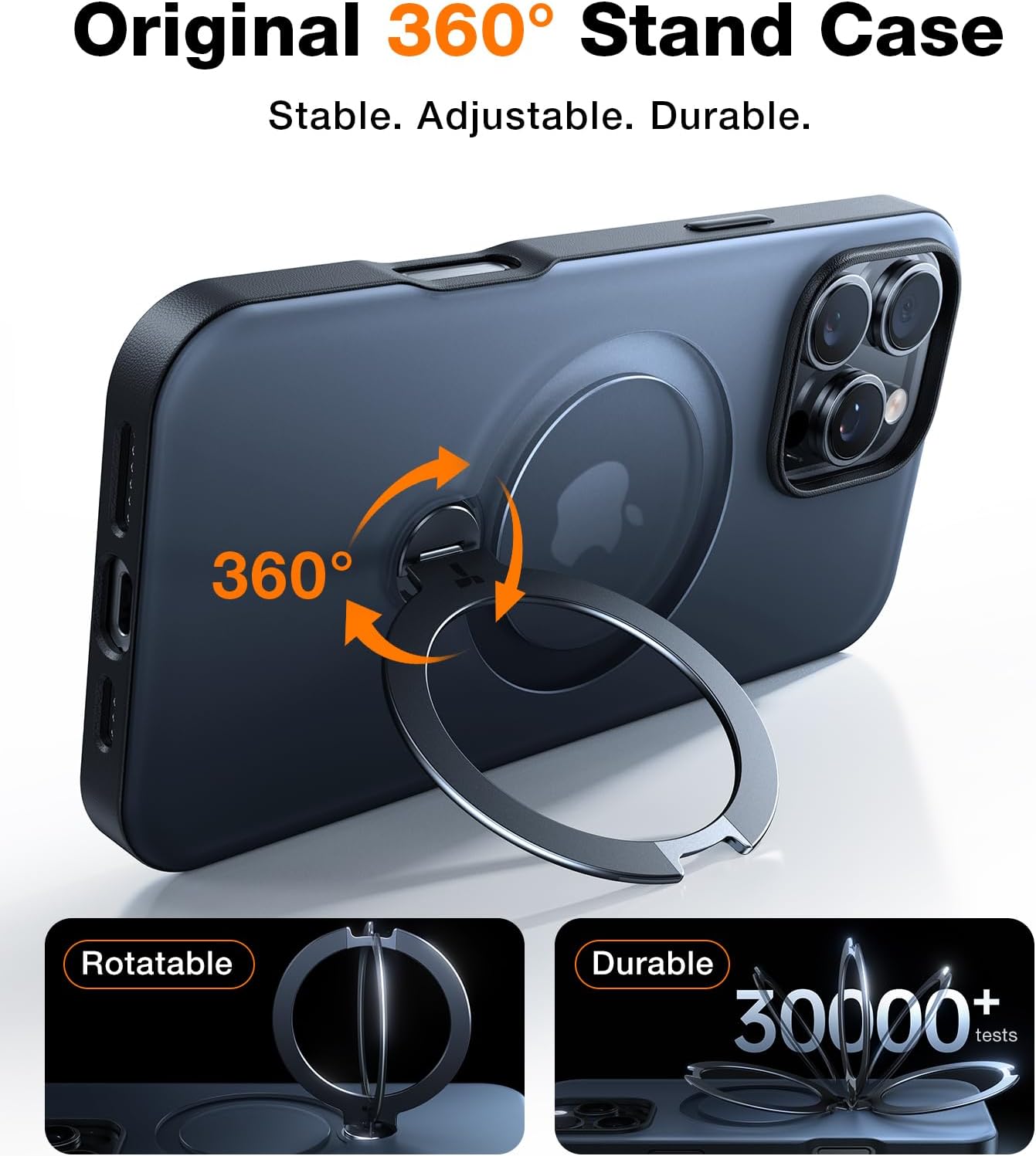 Θήκη Torras Ostand Spin MagSafe Kickstand Black iPhone 16 Pro Max ΘΗΚΕΣ TORRAS Θήκη Torras Ostand Spin MagSafe Kickstand Black iPhone 16 Pro Max - Image 3