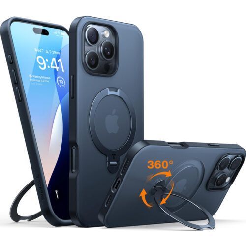 Θήκη Torras Ostand Spin MagSafe Kickstand Black iPhone 16 Pro Max ΘΗΚΕΣ TORRAS Θήκη Torras Ostand Spin MagSafe Kickstand Black iPhone 16 Pro Max