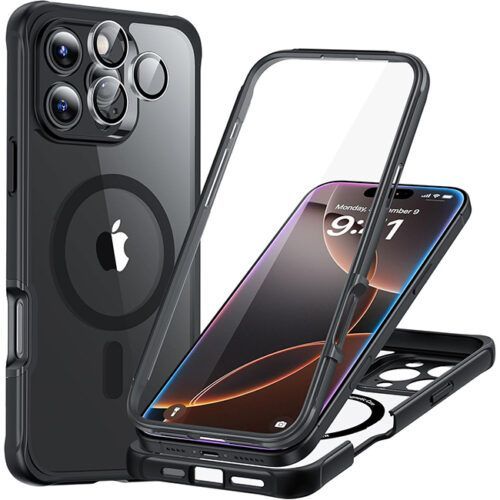 Θήκη ESR Armor Tough HaloLock Magsafe Clear Black iPhone 16 Pro ΘΗΚΕΣ ESR Θήκη ESR Armor Tough HaloLock Magsafe Clear Black iPhone 16 Pro
