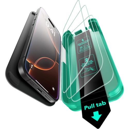 ESR Armorite Ultra-Tough Tempered Glass iPhone 16 Pro Max (3-Pack With Easy Installation Tray) ΠΡΟΣΤΑΣΙΑ ΟΘΟΝΗΣ ESR ESR Armorite Ultra-Tough Tempered Glass iPhone 16 Pro Max (3-Pack With Easy Installation Tray)