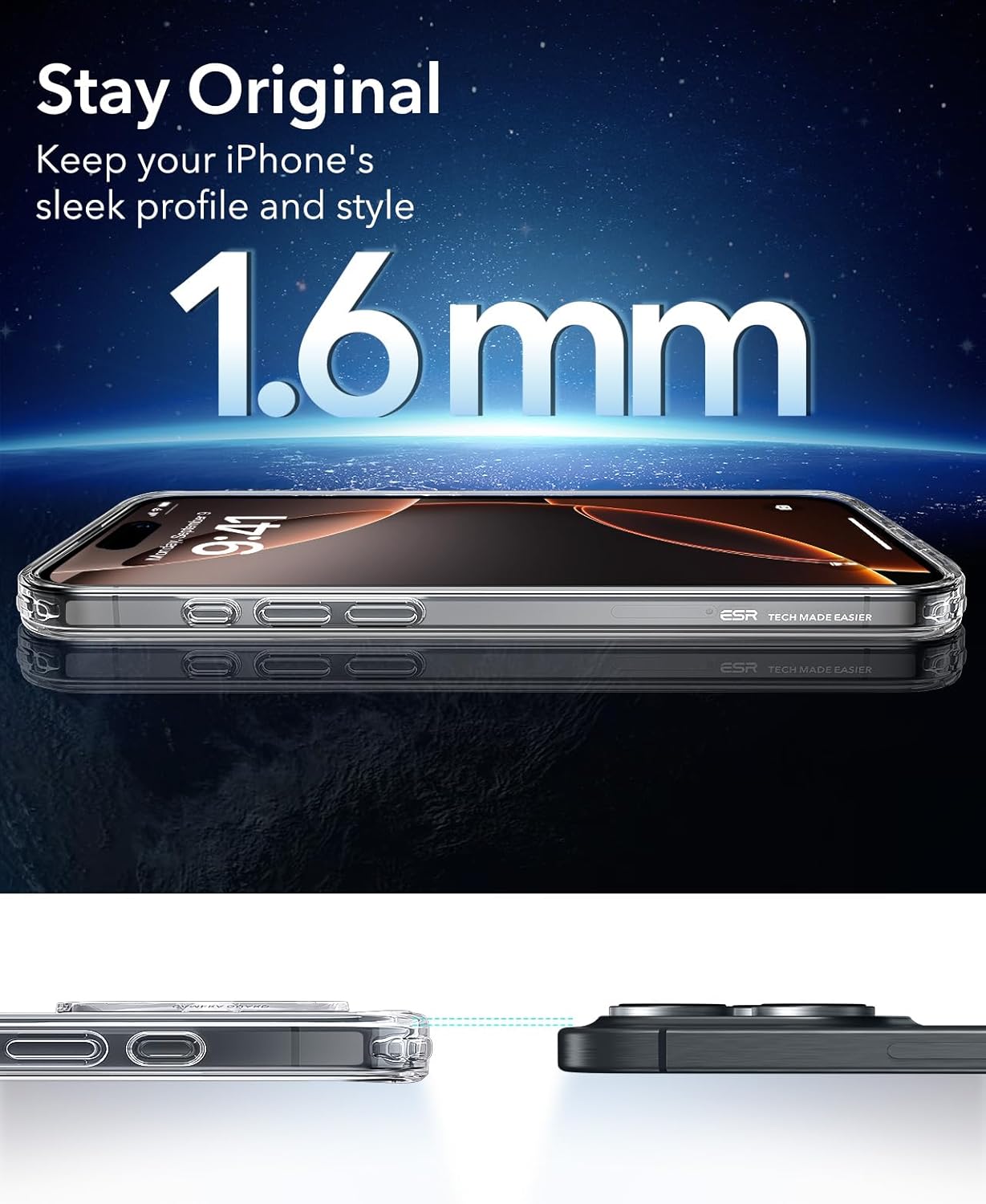 Θήκη ESR Classic Hybrid HaloLock MagSafe Clear iPhone 16 Pro ΘΗΚΕΣ ESR Θήκη ESR Classic Hybrid HaloLock MagSafe Clear iPhone 16 Pro - Image 2