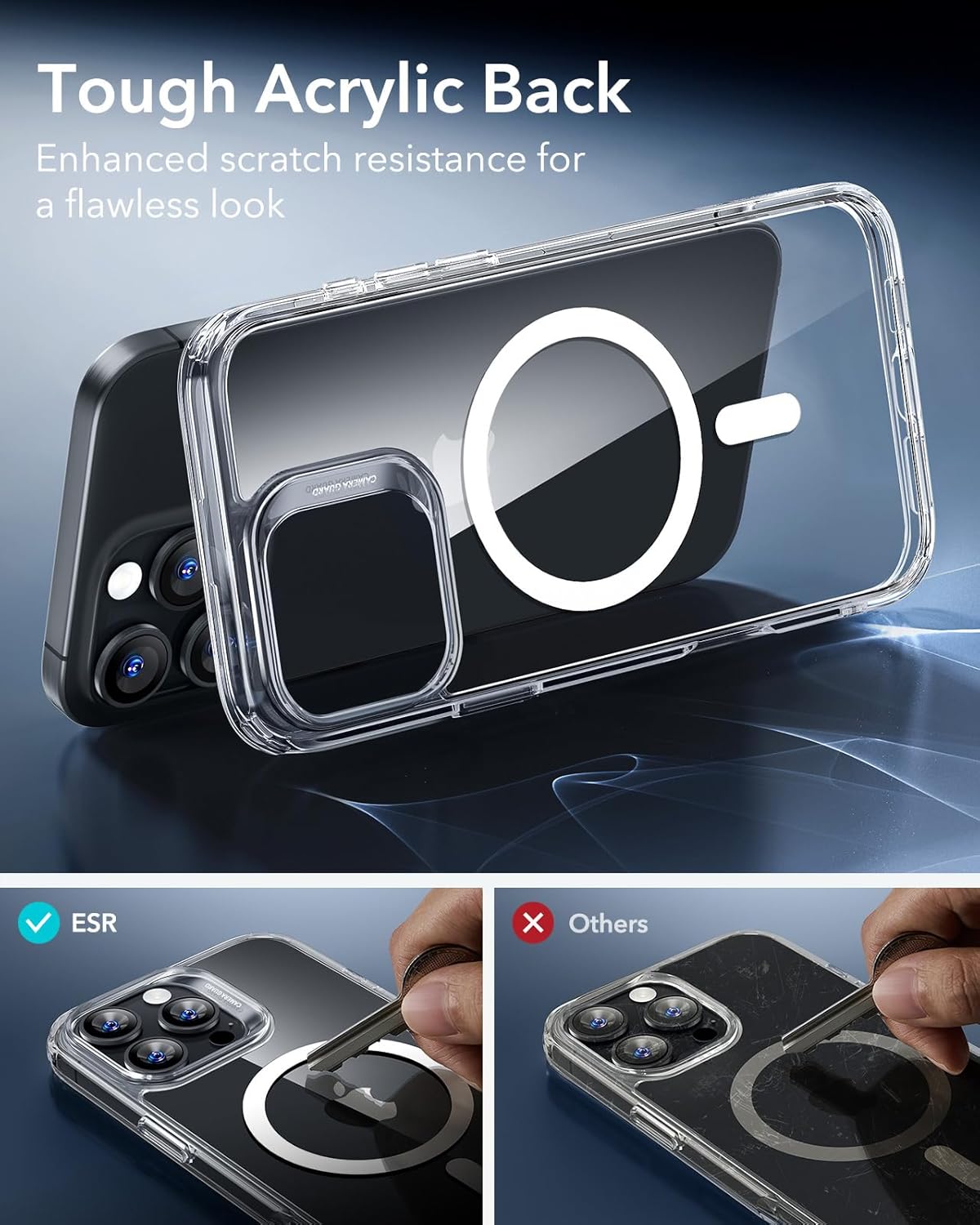 Θήκη ESR Classic Hybrid HaloLock MagSafe Clear iPhone 16 Pro ΘΗΚΕΣ ESR Θήκη ESR Classic Hybrid HaloLock MagSafe Clear iPhone 16 Pro - Image 3