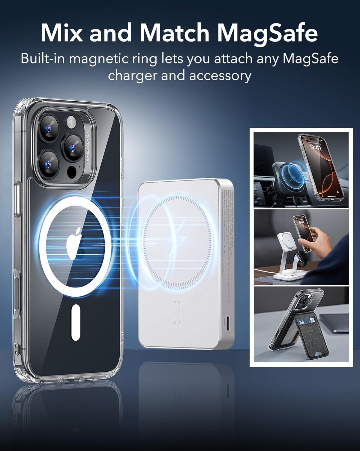 Θήκη ESR Classic Hybrid HaloLock MagSafe Clear iPhone 16 Pro ΘΗΚΕΣ ESR Θήκη ESR Classic Hybrid HaloLock MagSafe Clear iPhone 16 Pro - Image 5