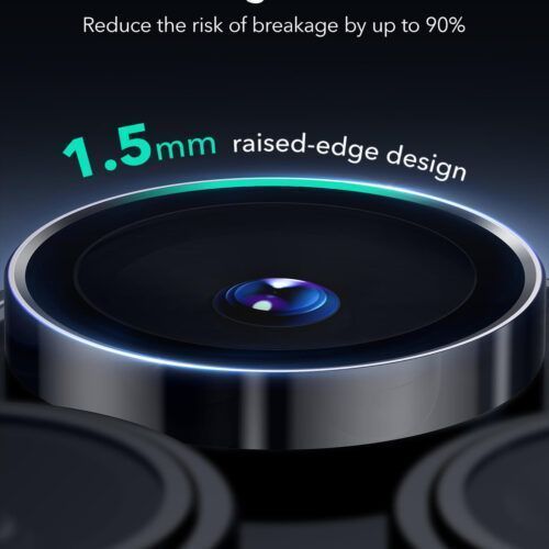 Alternative view of ESR Armorite Tempered Glass Camera Lens Black iPhone 16 Pro/16 Pro Max