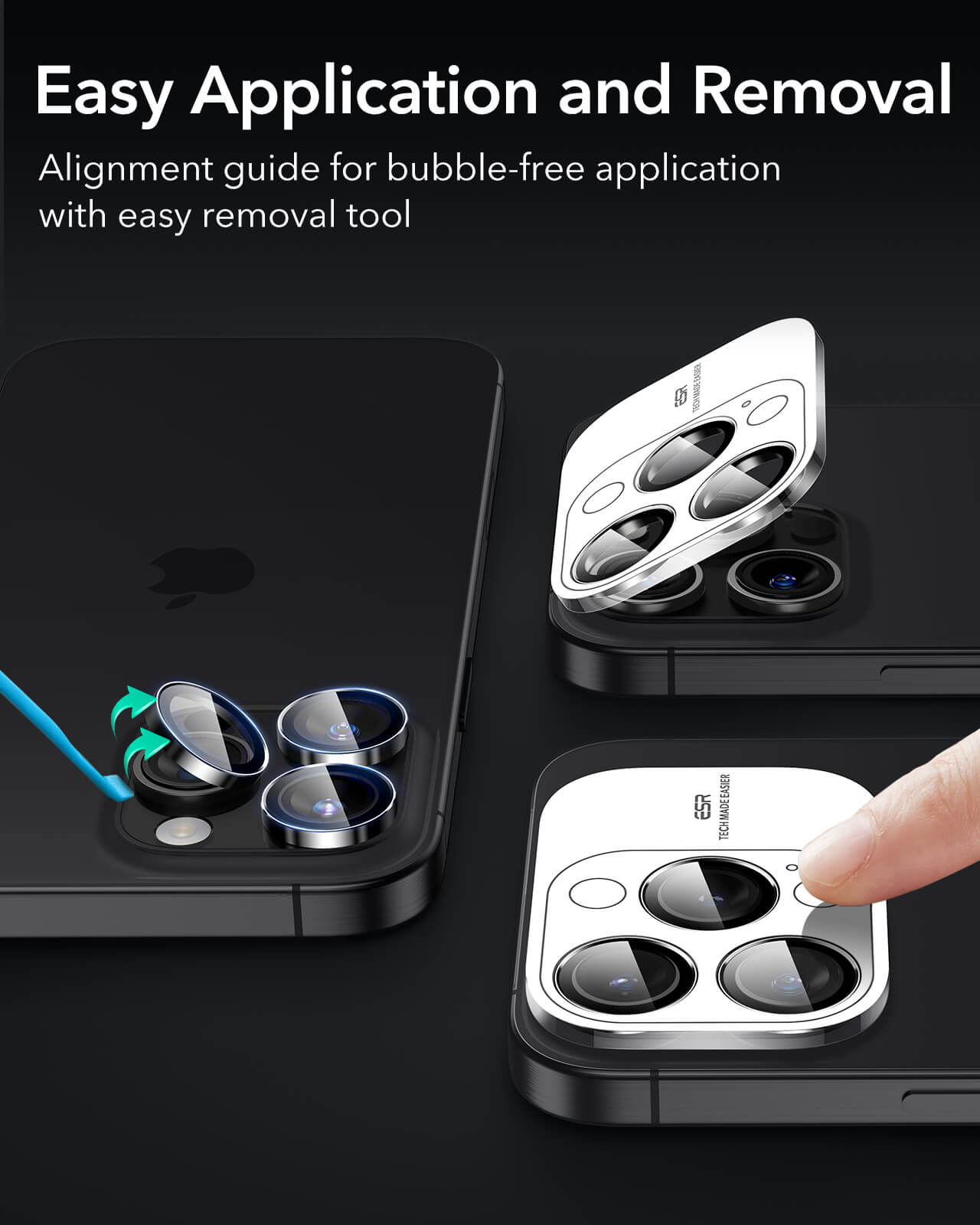 ESR Armorite Tempered Glass Camera Lens Black iPhone 16 Pro/16 Pro Max ΠΡΟΣΤΑΣΙΑ ΟΘΟΝΗΣ ESR ESR Armorite Tempered Glass Camera Lens Black iPhone 16 Pro/16 Pro Max - Image 7