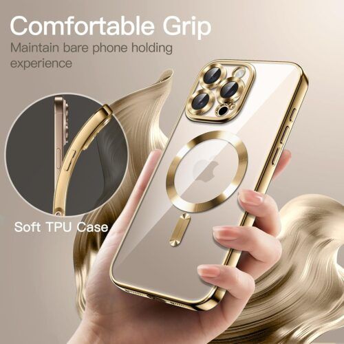 Alternative view of Θήκη Orso Magsafe Camera Protection Bare Look Gold iPhone 16 Pro