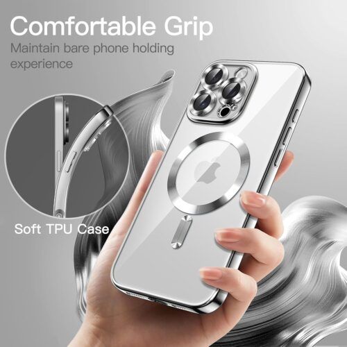 Alternative view of Θήκη Orso Magsafe Camera Protection Bare Look Silver iPhone 16 Pro