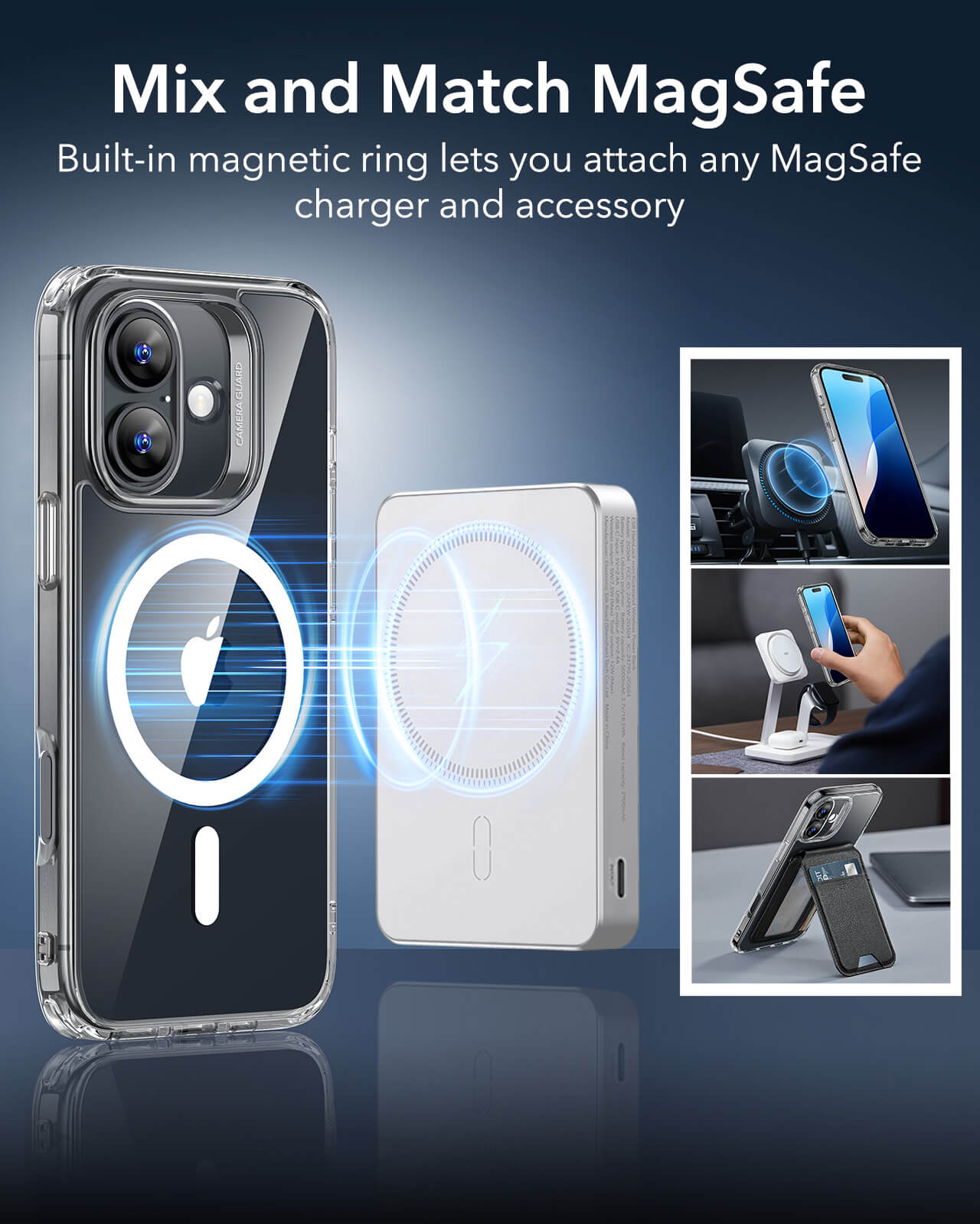 Θήκη ESR Classic Hybrid HaloLock MagSafe Clear iPhone 16 ΘΗΚΕΣ ESR Θήκη ESR Classic Hybrid HaloLock MagSafe Clear iPhone 16 - Image 8