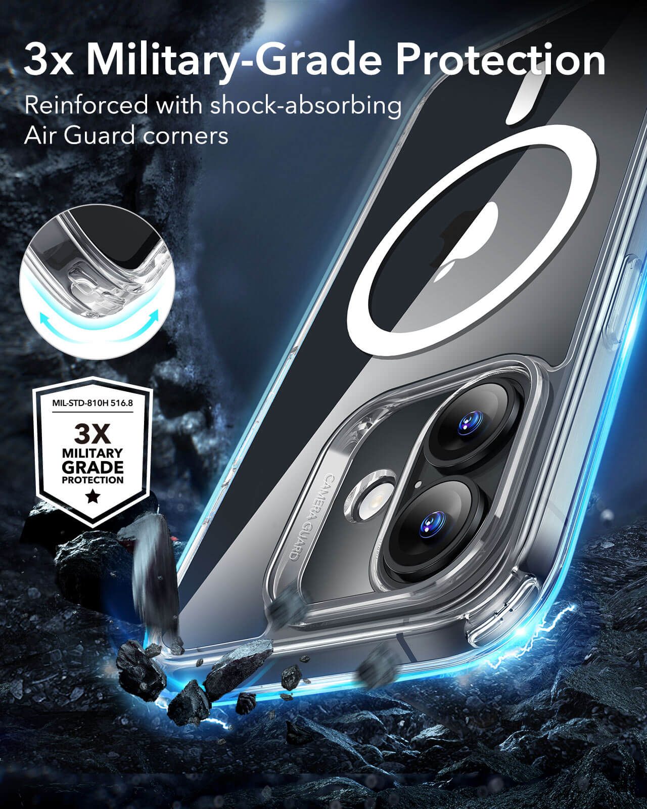 Θήκη ESR Classic Hybrid HaloLock MagSafe Clear iPhone 16 ΘΗΚΕΣ ESR Θήκη ESR Classic Hybrid HaloLock MagSafe Clear iPhone 16 - Image 3
