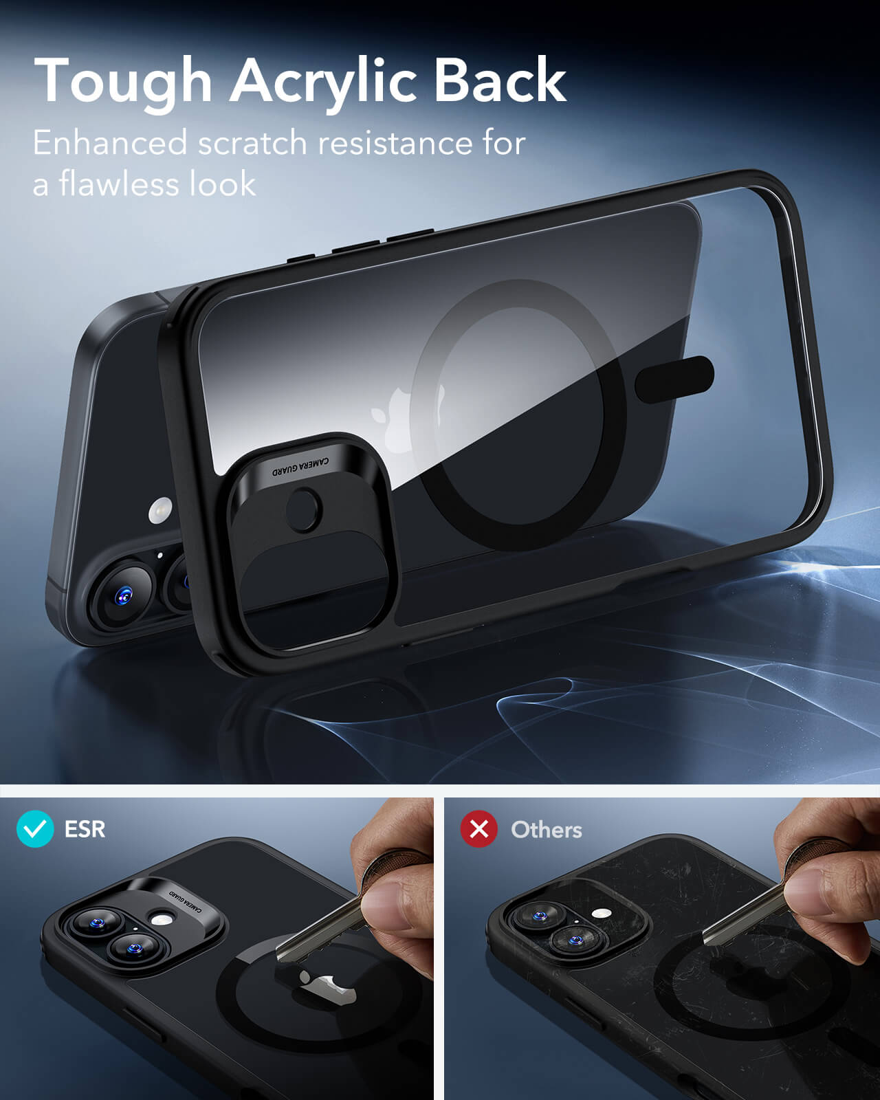 Θήκη ESR Classic Hybrid HaloLock MagSafe Clear Black iPhone 16 Plus ΘΗΚΕΣ ESR Θήκη ESR Classic Hybrid HaloLock MagSafe Clear Black iPhone 16 Plus - Image 6