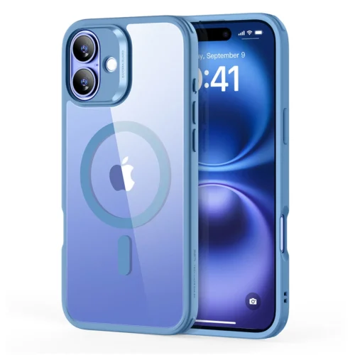 Θήκη ESR Classic Hybrid HaloLock MagSafe Clear Blue iPhone 16 ΘΗΚΕΣ ESR Θήκη ESR Classic Hybrid HaloLock MagSafe Clear Blue iPhone 16
