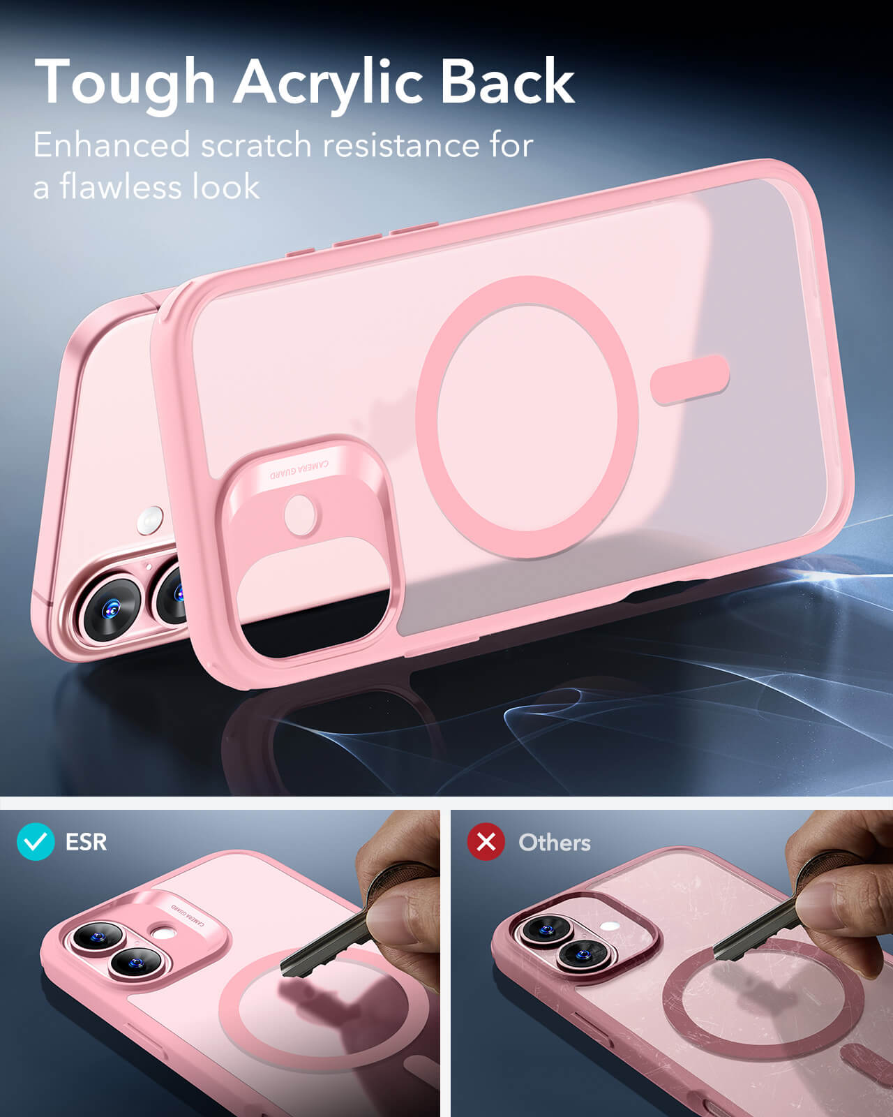 Θήκη ESR Classic Hybrid HaloLock MagSafe Frosted Pink iPhone 16 ΘΗΚΕΣ ESR Θήκη ESR Classic Hybrid HaloLock MagSafe Frosted Pink iPhone 16 - Image 8