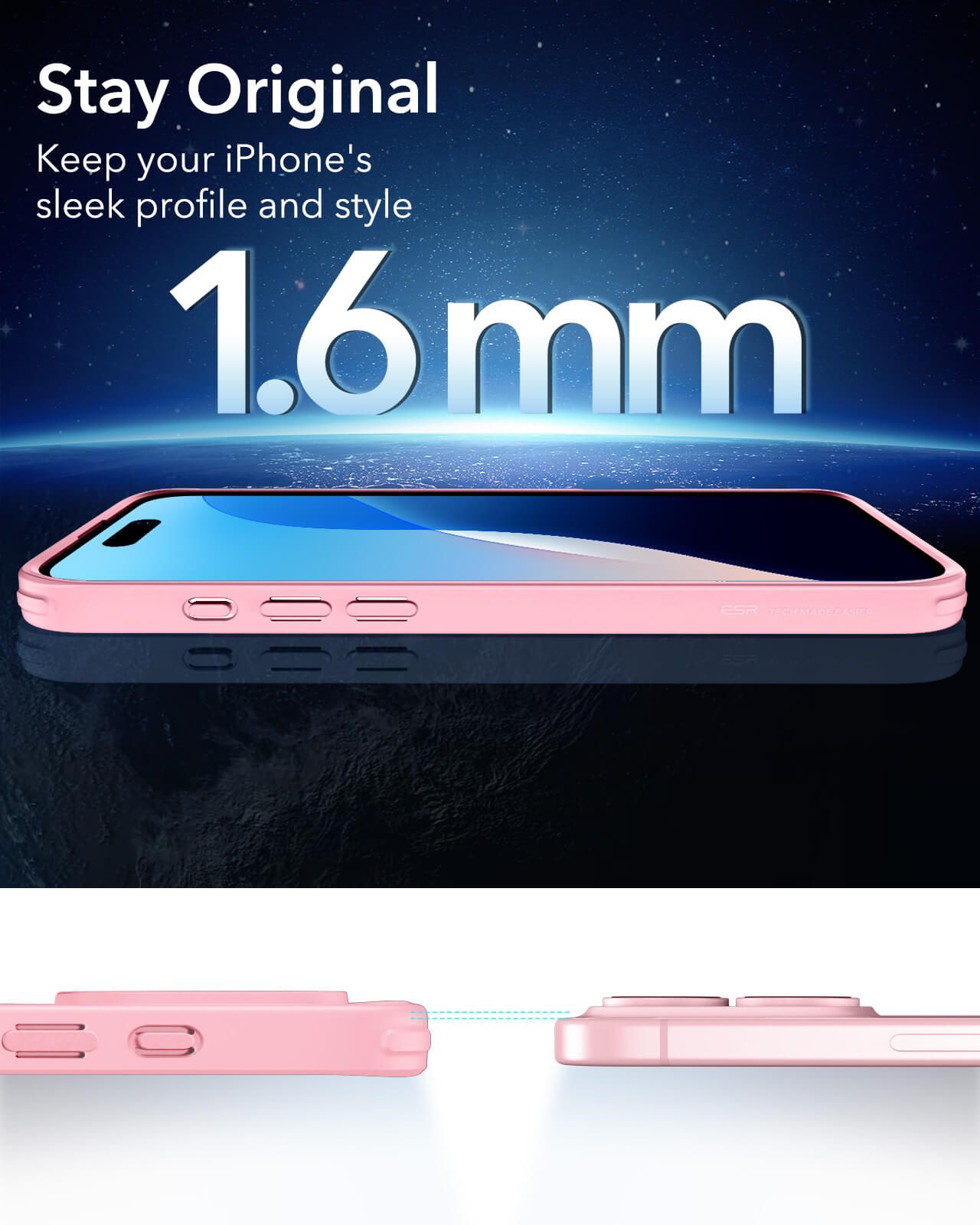 Θήκη ESR Classic Hybrid HaloLock MagSafe Frosted Pink iPhone 16 ΘΗΚΕΣ ESR Θήκη ESR Classic Hybrid HaloLock MagSafe Frosted Pink iPhone 16 - Image 3