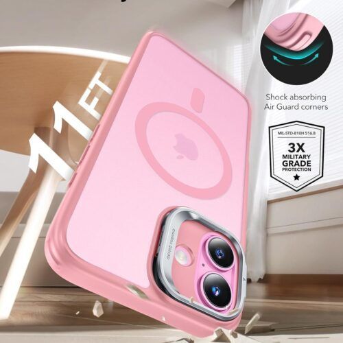 Alternative view of Θήκη ESR Classic Hybrid with Stash Stand HaloLock MagSafe Frosted Pink iPhone 16