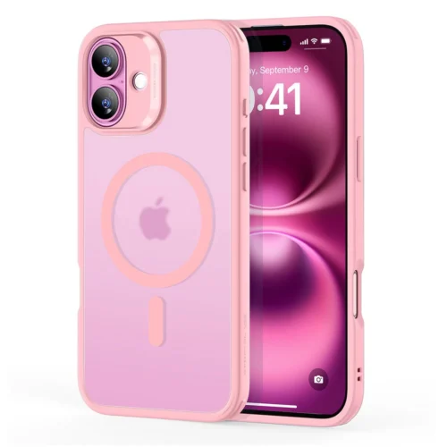 Θήκη ESR Classic Hybrid HaloLock MagSafe Frosted Pink iPhone 16 ΘΗΚΕΣ ESR Θήκη ESR Classic Hybrid HaloLock MagSafe Frosted Pink iPhone 16