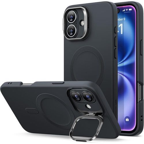 Θήκη ESR Cloud with Stash Stand HaloLock Magsafe Black iPhone 16 ΘΗΚΕΣ ESR Θήκη ESR Cloud with Stash Stand HaloLock Magsafe Black iPhone 16