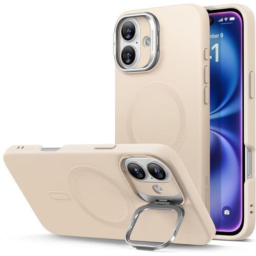 Θήκη ESR Cloud with Stash Stand HaloLock Magsafe Light Tan iPhone 16 Plus ΘΗΚΕΣ ESR Θήκη ESR Cloud with Stash Stand HaloLock Magsafe Light Tan iPhone 16 Plus