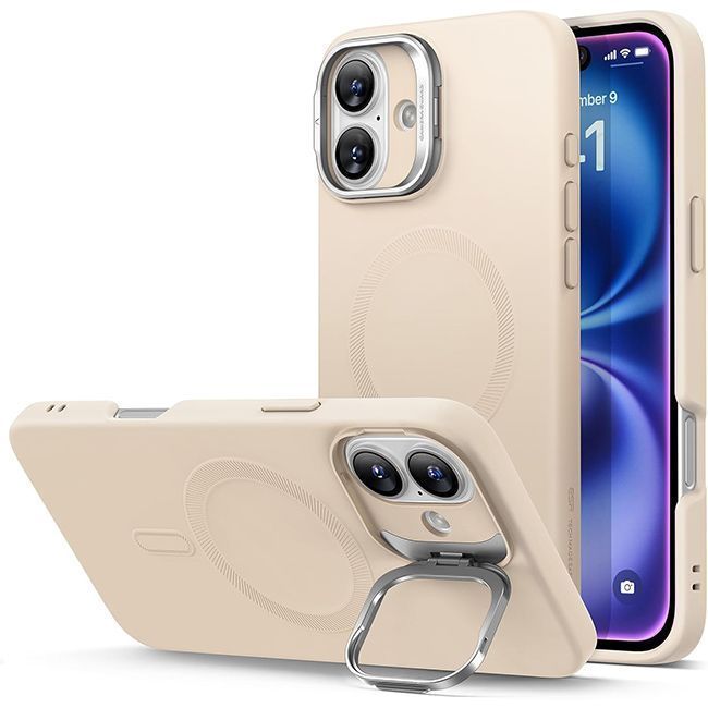 Θήκη ESR Cloud with Stash Stand HaloLock Magsafe Light Tan iPhone 16 Plus ΘΗΚΕΣ ESR Θήκη ESR Cloud with Stash Stand HaloLock Magsafe Light Tan iPhone 16 Plus