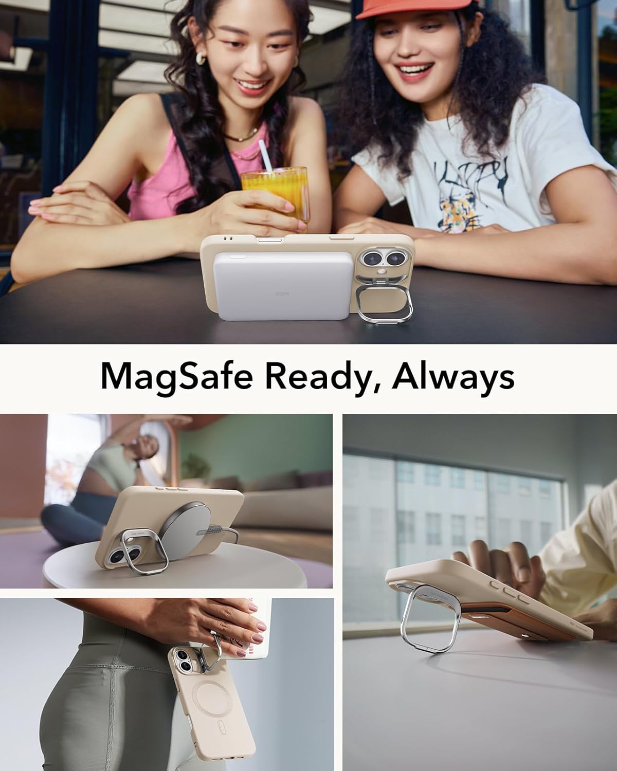 Θήκη ESR Cloud with Stash Stand HaloLock Magsafe Light Tan iPhone 16 Plus ΘΗΚΕΣ ESR Θήκη ESR Cloud with Stash Stand HaloLock Magsafe Light Tan iPhone 16 Plus - Image 7