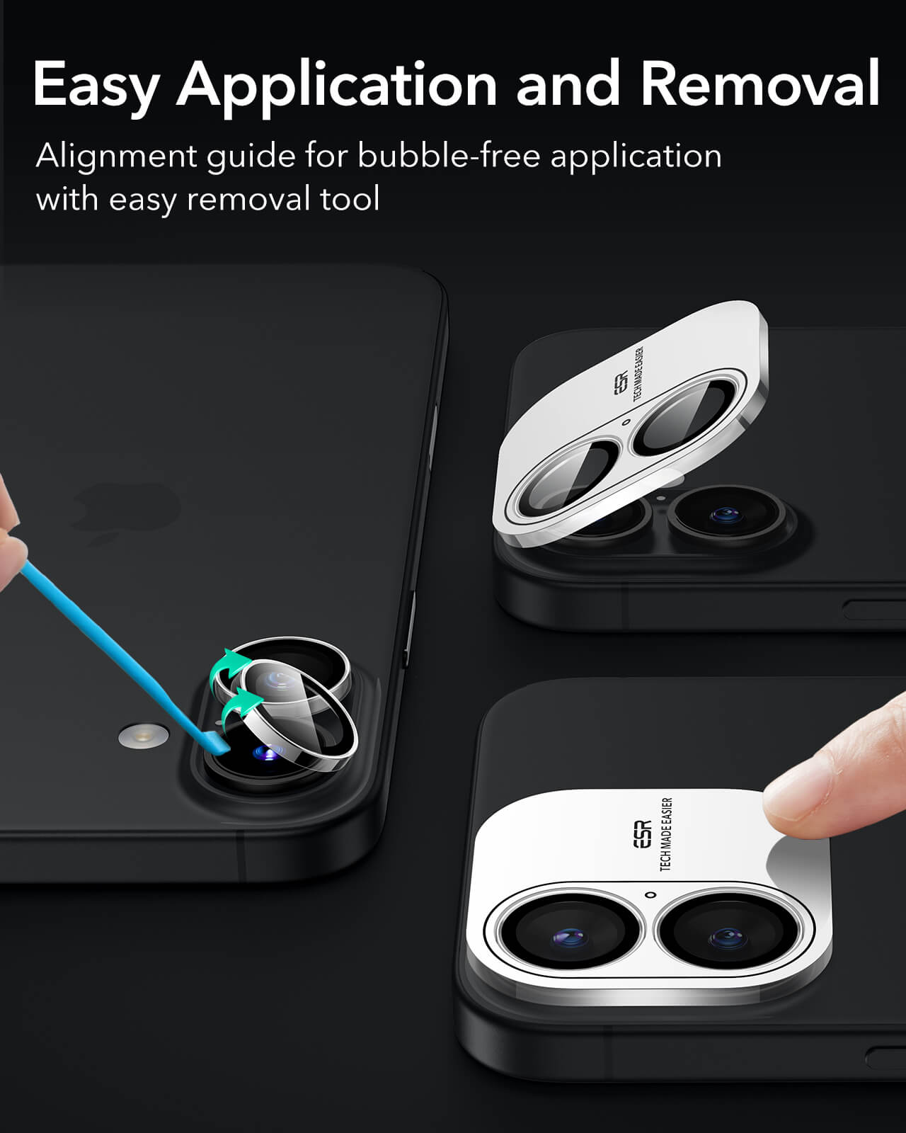 ESR Armorite Tempered Glass Camera Lens Clear iPhone 16 /16 Plus ΠΡΟΣΤΑΣΙΑ ΟΘΟΝΗΣ ESR ESR Armorite Tempered Glass Camera Lens Clear iPhone 16 /16 Plus - Image 7