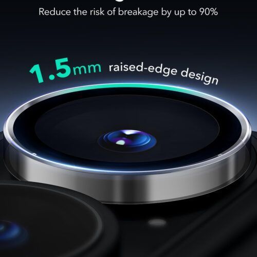 Alternative view of ESR Armorite Tempered Glass Camera Lens Clear iPhone 16 /16 Plus