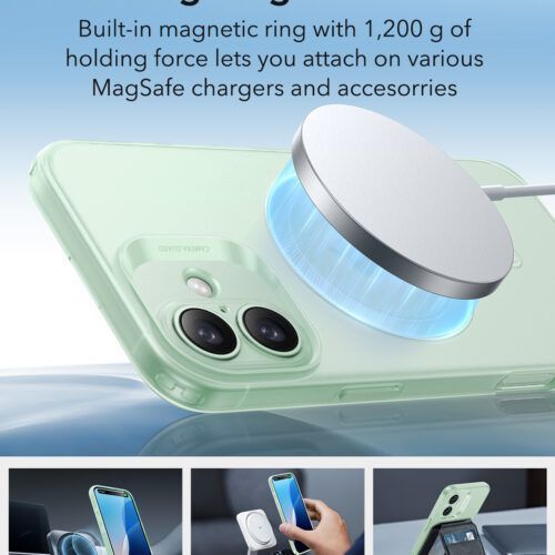Alternative view of Θήκη ESR Zero HaloLock MagSafe Frosted Green iPhone 16