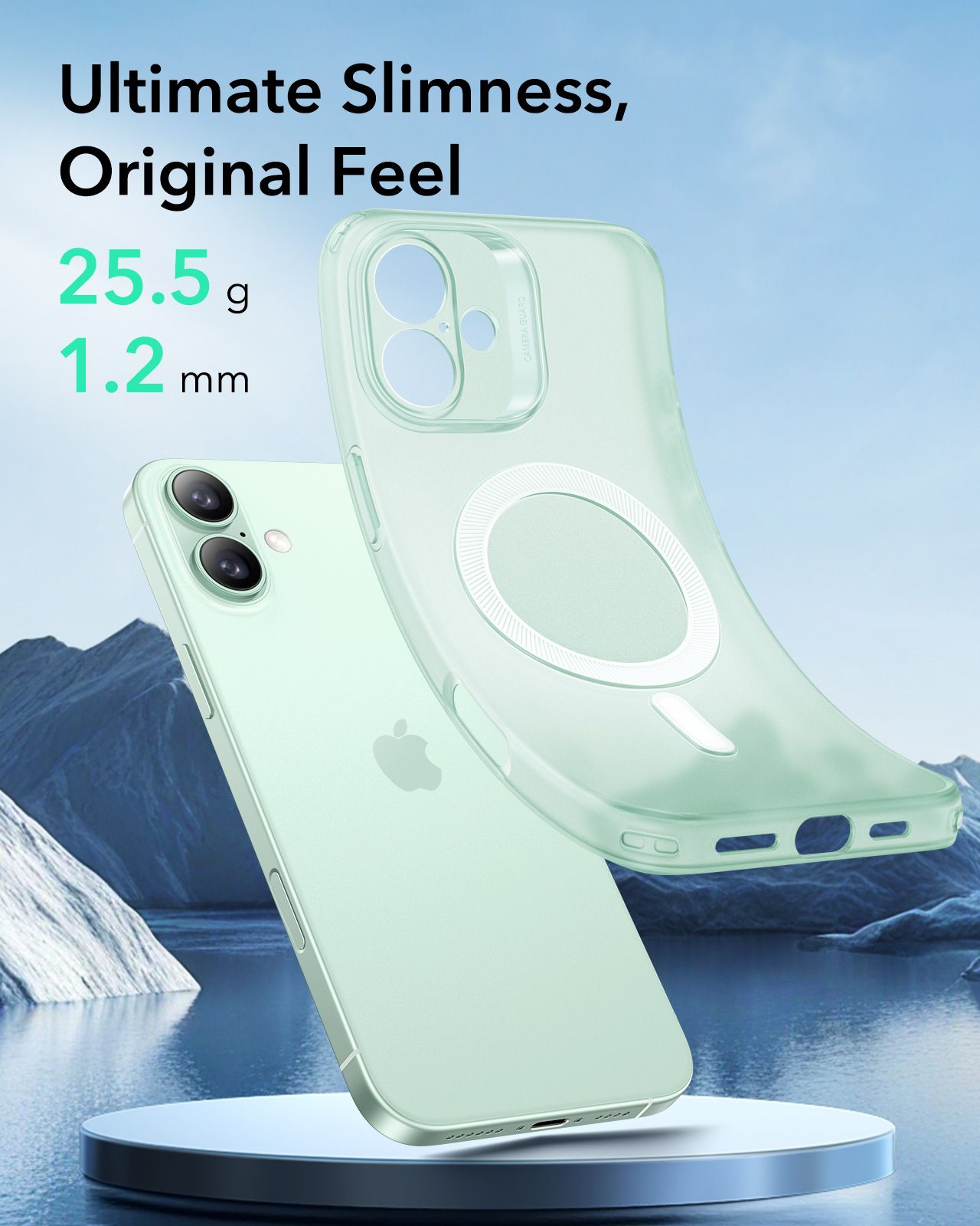 Θήκη ESR Zero HaloLock MagSafe Frosted Green iPhone 16 ΘΗΚΕΣ ESR Θήκη ESR Zero HaloLock MagSafe Frosted Green iPhone 16 - Image 3