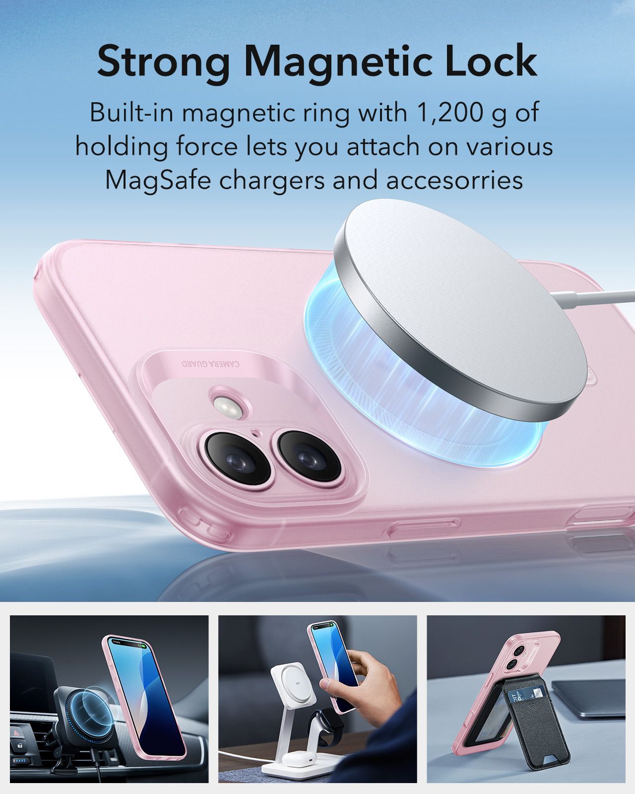 Θήκη ESR Zero HaloLock MagSafe Frosted Pink iPhone 16 ΘΗΚΕΣ ESR Θήκη ESR Zero HaloLock MagSafe Frosted Pink iPhone 16 - Image 4