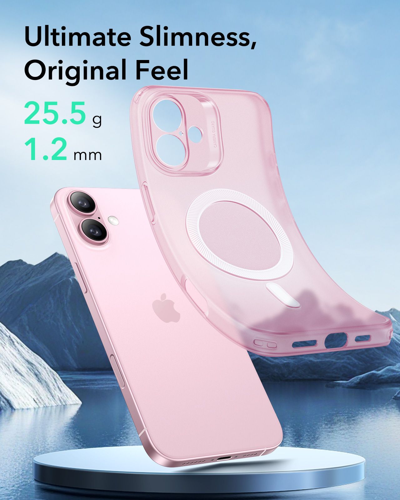 Θήκη ESR Zero HaloLock MagSafe Frosted Pink iPhone 16 ΘΗΚΕΣ ESR Θήκη ESR Zero HaloLock MagSafe Frosted Pink iPhone 16 - Image 5