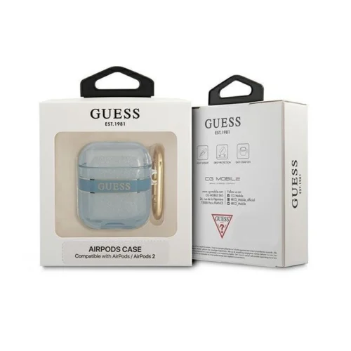 Alternative view of Θήκη Guess Strap Collection Blue AirPods 1/2