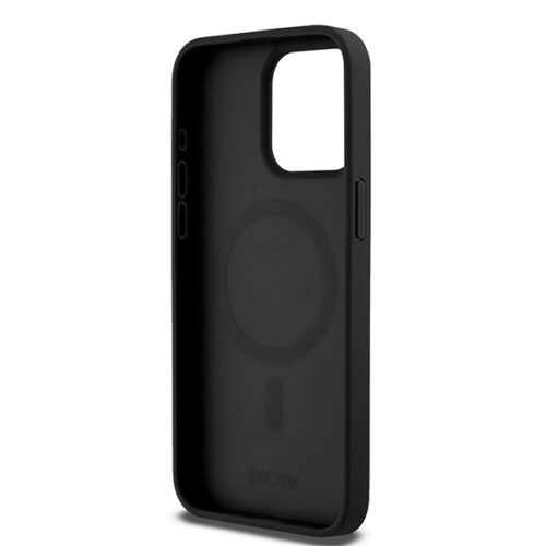 Alternative view of Θήκη DKNY Leather Monogram Metal Logo MagSafe Black iPhone 15 Pro Max