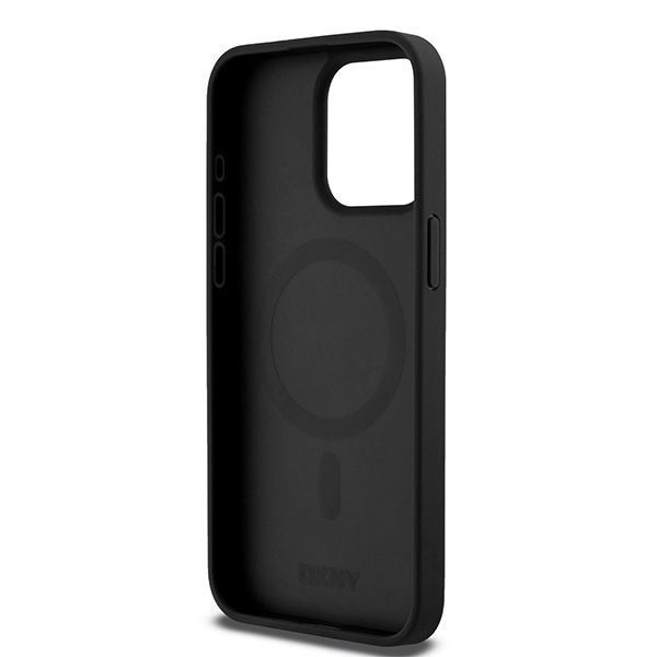 Θήκη DKNY Leather Monogram Metal Logo MagSafe Black iPhone 15 Pro Max ΘΗΚΕΣ DKNY Θήκη DKNY Leather Monogram Metal Logo MagSafe Black iPhone 15 Pro Max - Image 2