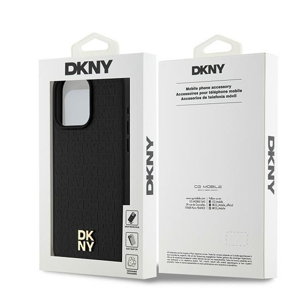 Θήκη DKNY Leather Monogram Metal Logo MagSafe Black iPhone 15 Pro Max ΘΗΚΕΣ DKNY Θήκη DKNY Leather Monogram Metal Logo MagSafe Black iPhone 15 Pro Max - Image 3