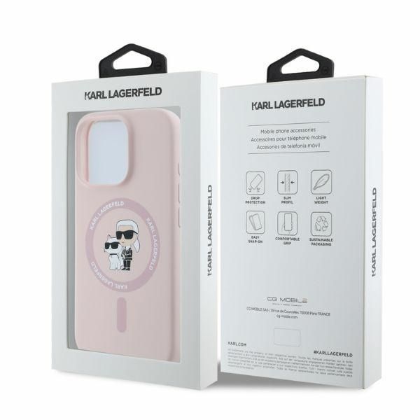 Θήκη Karl Lagerfeld Heads Ring Silicone MagSafe Pink iPhone 16 Pro Max ΘΗΚΕΣ KARL LAGERFELD Θήκη Karl Lagerfeld Heads Ring Silicone MagSafe Pink iPhone 16 Pro Max - Image 2