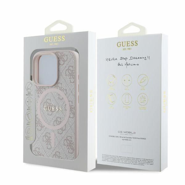 Θήκη Guess 4G Ring Classic Logo Magsafe Pink iPhone 16 Pro ΘΗΚΕΣ Guess Θήκη Guess 4G Ring Classic Logo Magsafe Pink iPhone 16 Pro - Image 2