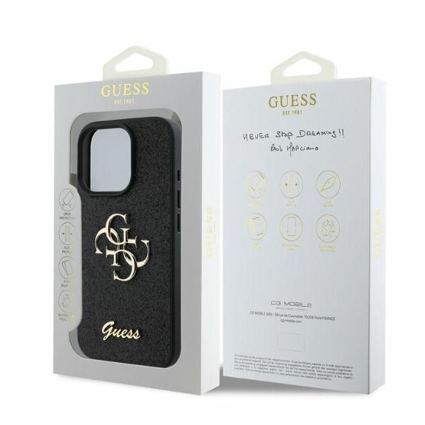 Θήκη Guess 4G Glitter Logo Black iPhone 16 Pro ΘΗΚΕΣ Guess Θήκη Guess 4G Glitter Logo Black iPhone 16 Pro - Image 2