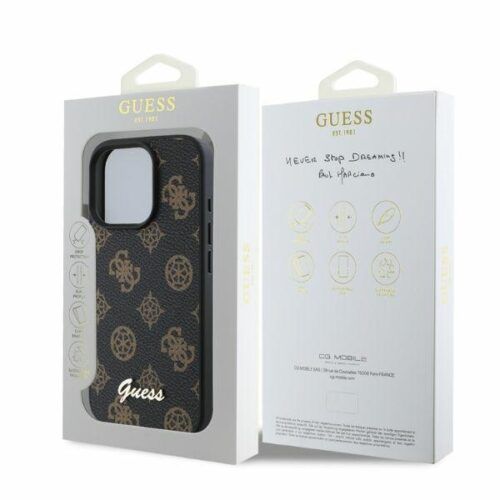 Alternative view of Θήκη Guess Peony Script Magsafe Black iPhone 16 Pro