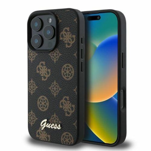Θήκη Guess Peony Script Magsafe Black iPhone 16 Pro