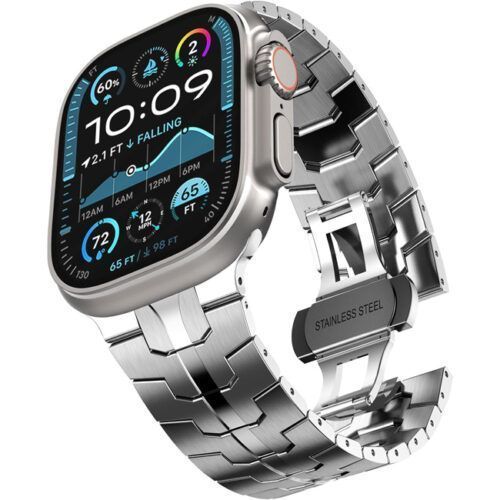 OrsoBand Metal TitanForce Bracelet Silver Apple Watch 44/45/46/49mm