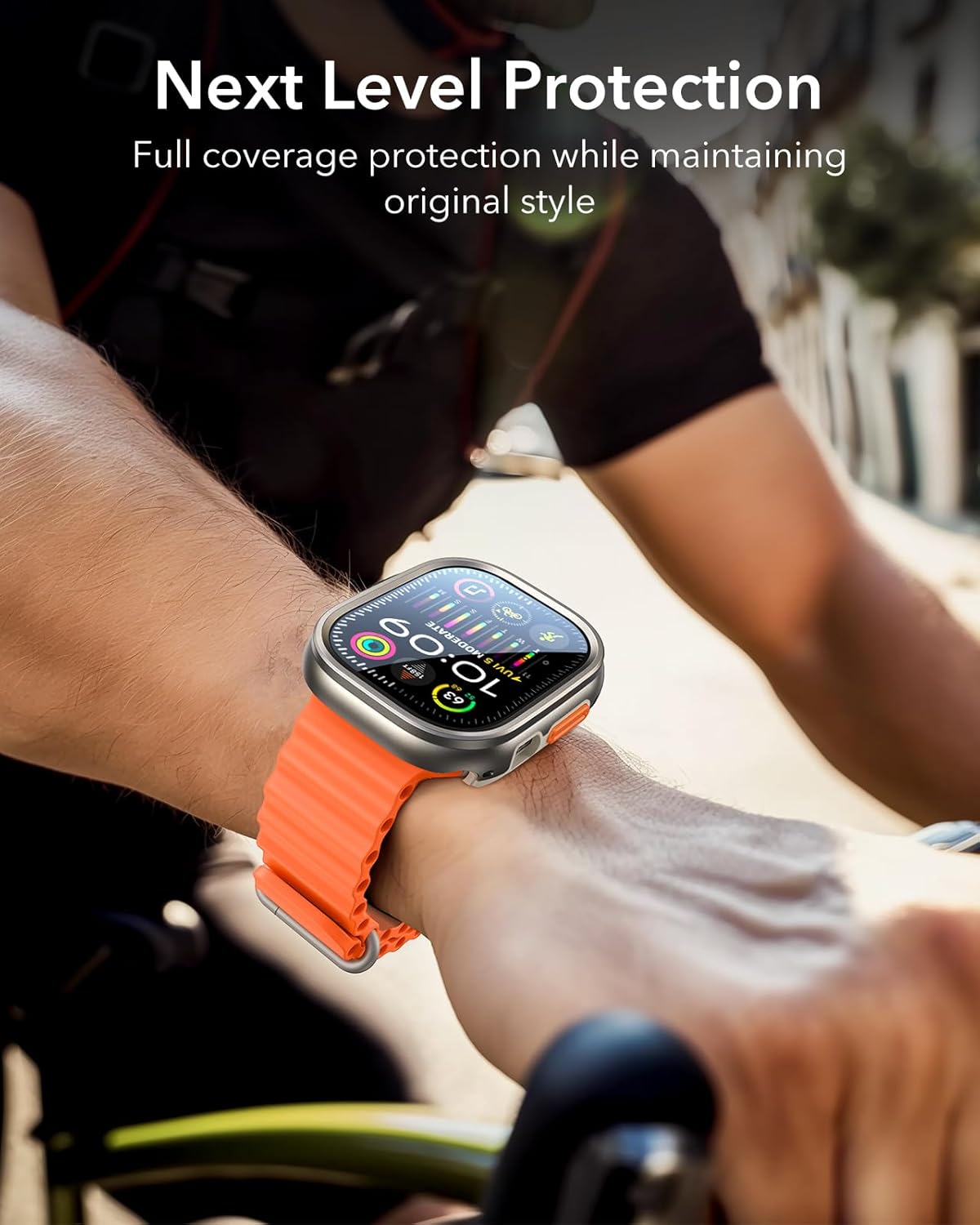 ESR Protection Set 2in1 Armorite Ultra-Tough Tempered Glass and Case Natural Titanium Apple Watch Ultra 49mm APPLE WATCH ESR ESR Protection Set 2in1 Armorite Ultra-Tough Tempered Glass and Case Natural Titanium Apple Watch Ultra 49mm - Image 7
