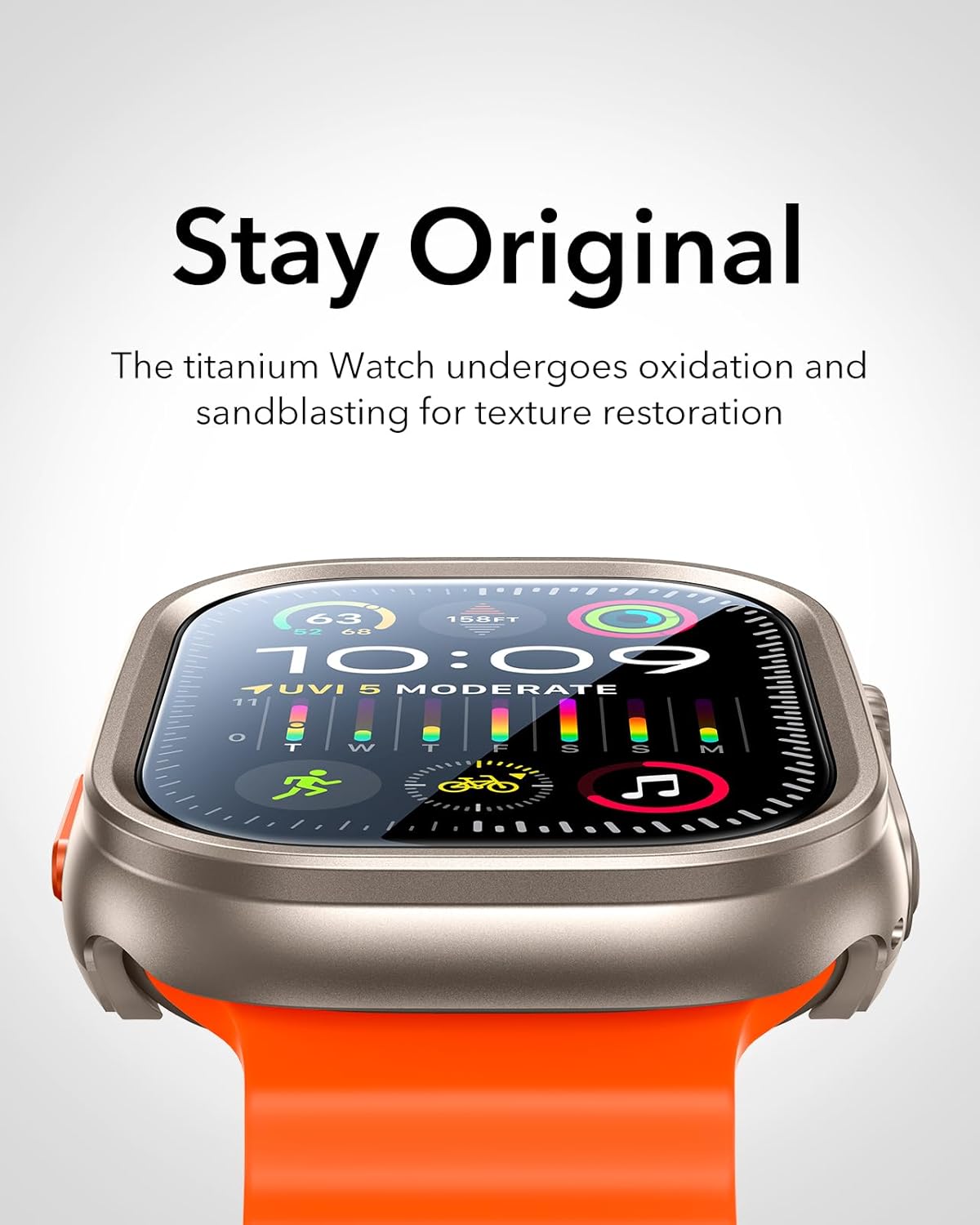 ESR Protection Set 2in1 Armorite Ultra-Tough Tempered Glass and Case Natural Titanium Apple Watch Ultra 49mm APPLE WATCH ESR ESR Protection Set 2in1 Armorite Ultra-Tough Tempered Glass and Case Natural Titanium Apple Watch Ultra 49mm - Image 5