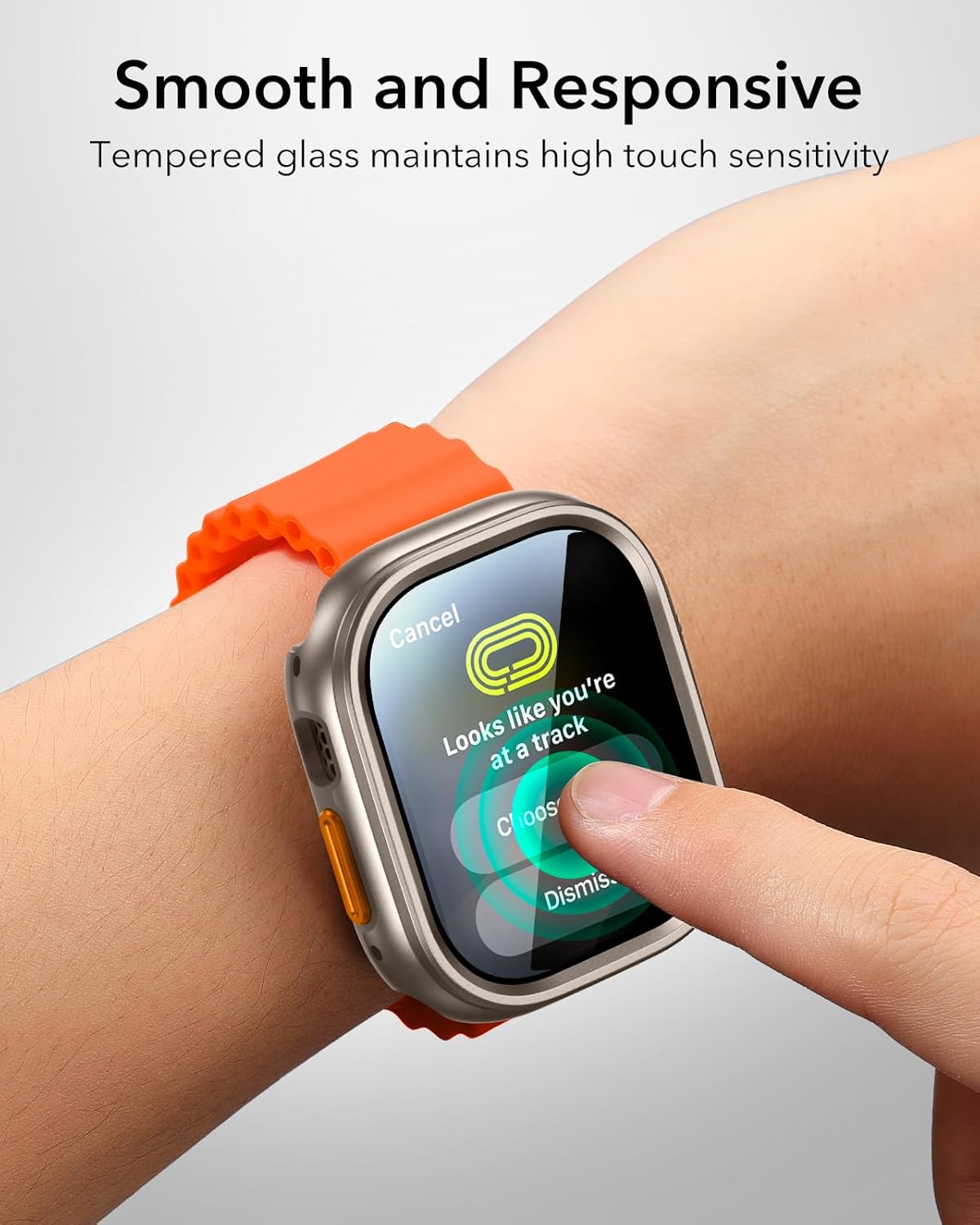 ESR Protection Set 2in1 Armorite Ultra-Tough Tempered Glass and Case Natural Titanium Apple Watch Ultra 49mm APPLE WATCH ESR ESR Protection Set 2in1 Armorite Ultra-Tough Tempered Glass and Case Natural Titanium Apple Watch Ultra 49mm - Image 3