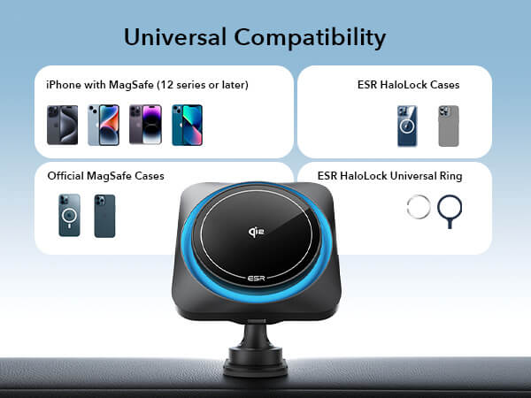 ESR MagSafe Qi2 Cryoboost Car Charger 15W Black (2B5180161) ΑΞΕΣΟΥΑΡ MAGSAFE ESR ESR MagSafe Qi2 Cryoboost Car Charger 15W Black (2B5180161) - Image 12