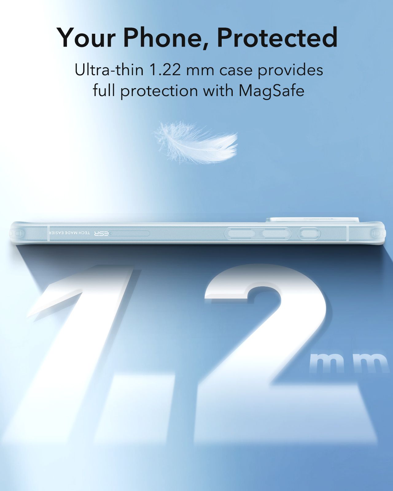 Θήκη ESR Zero HaloLock MagSafe Frosted Blue iPhone 16 ΘΗΚΕΣ ESR Θήκη ESR Zero HaloLock MagSafe Frosted Blue iPhone 16 - Image 7