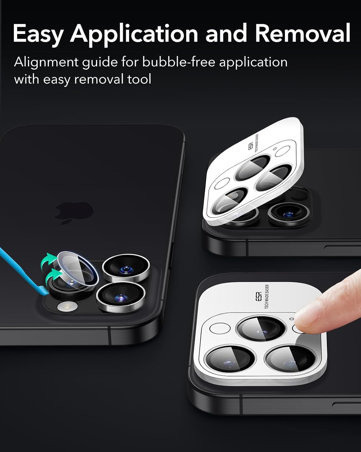 ESR Armorite Tempered Glass Camera Lens Clear iPhone 16 Pro/16 Pro Max ΠΡΟΣΤΑΣΙΑ ΟΘΟΝΗΣ ESR ESR Armorite Tempered Glass Camera Lens Clear iPhone 16 Pro/16 Pro Max - Image 5